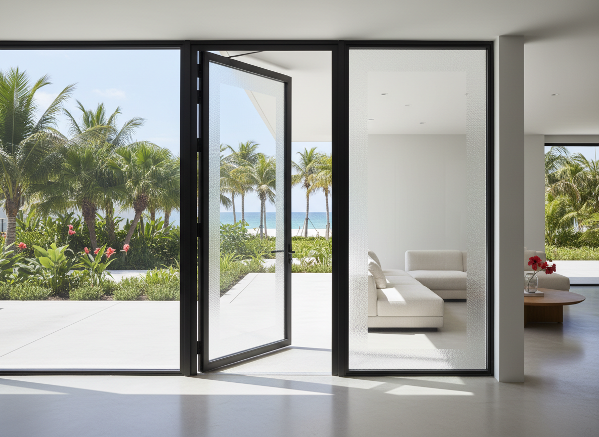 Glass doors to lanai