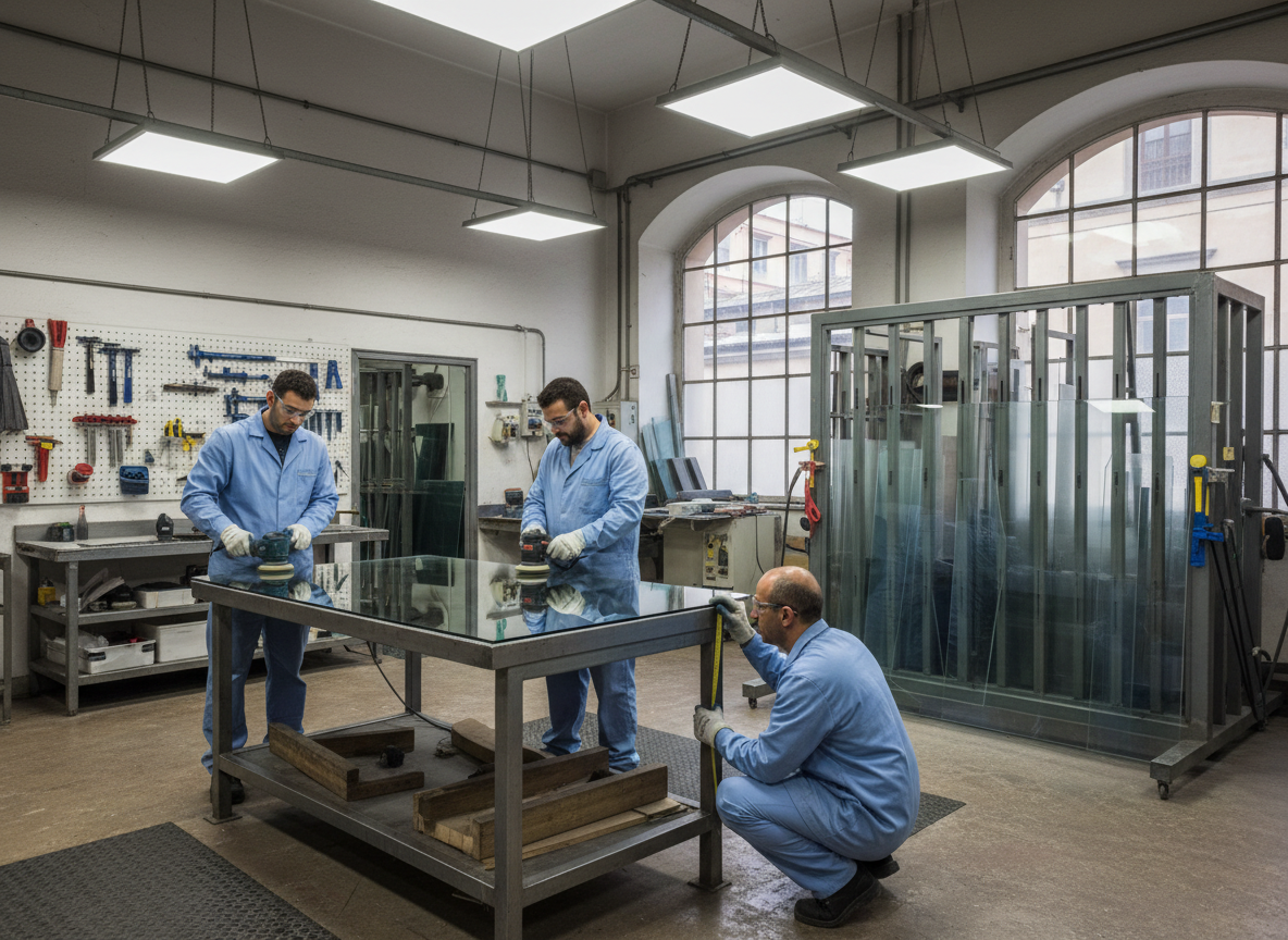 In-house glass fabrication in Naples