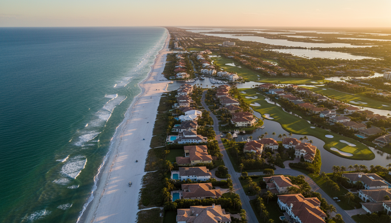 Naples Gulf Coast aerial