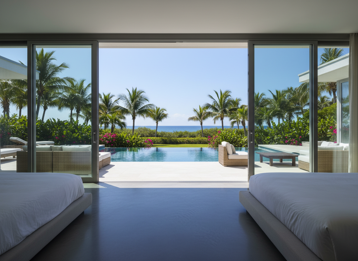 Indoor-outdoor glass connection