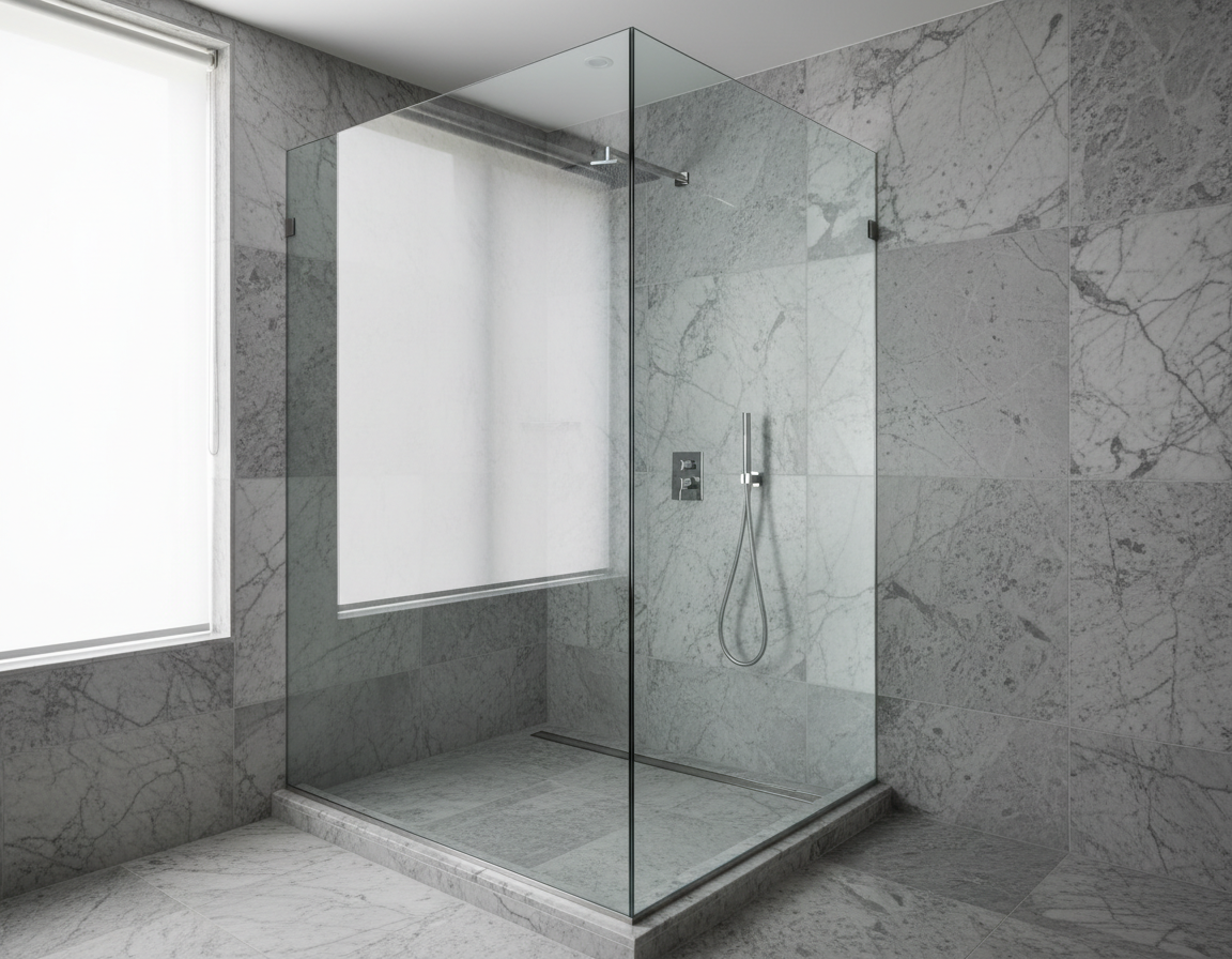 Frameless shower project